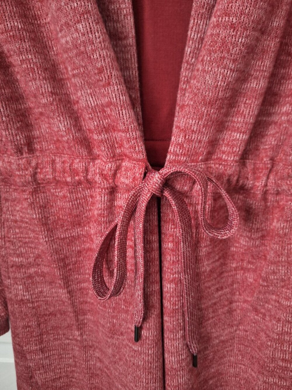 7 For All Mankind Burgundy Cardigan with Belt - Picture 5 of 6